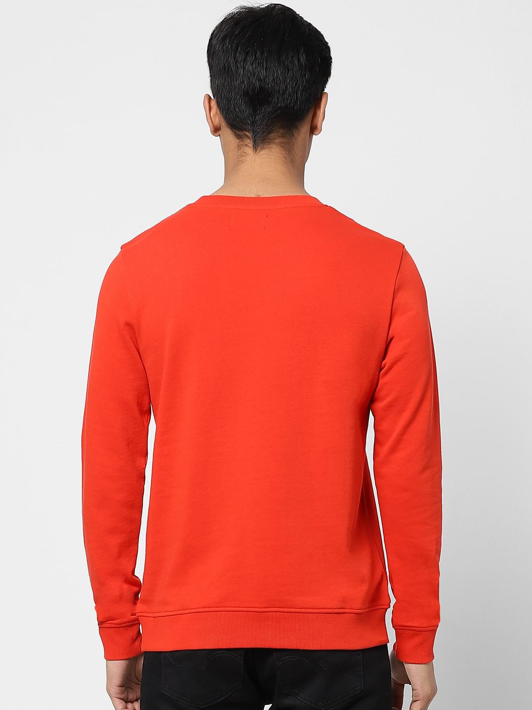 Red Logo Print Sweatshirt