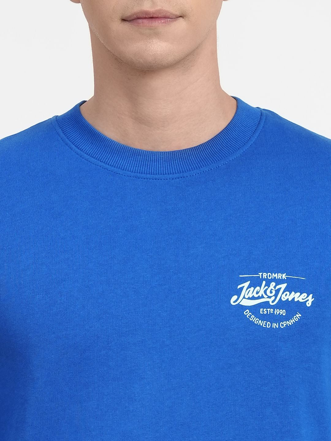 Blue Logo Print Sweatshirt