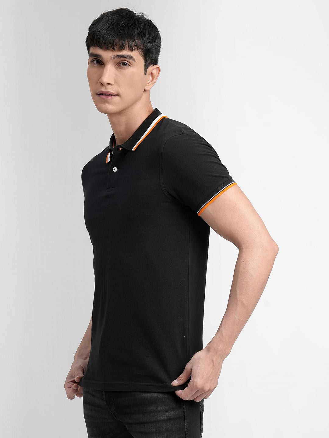 Black Polo Neck T-shirt