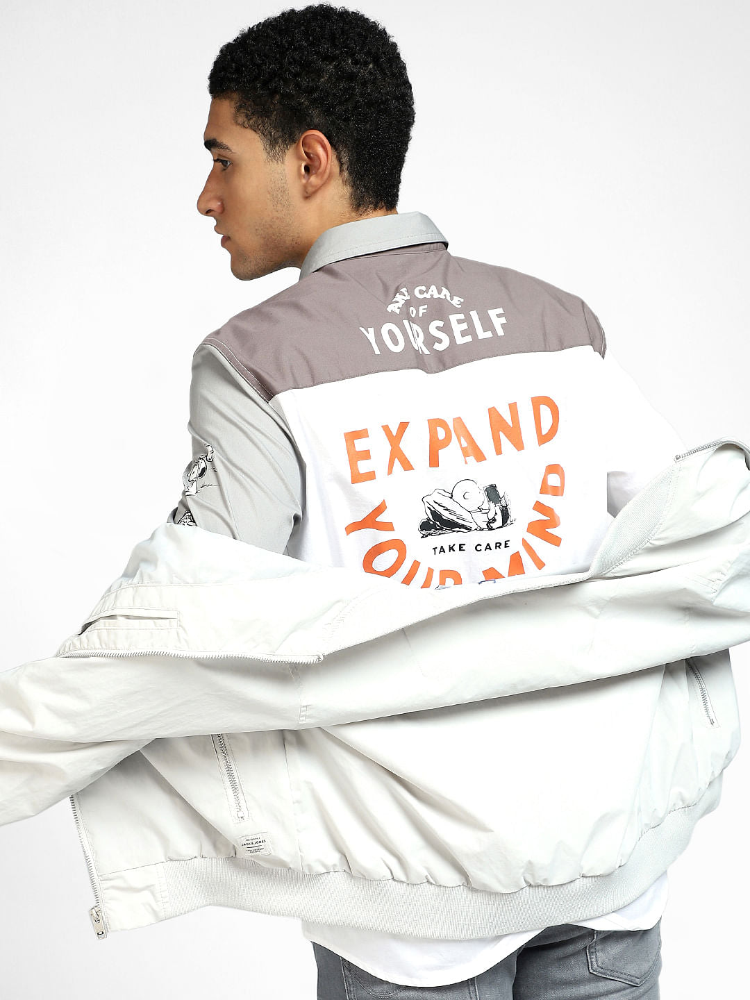 x PEANUTS White Graphic Print Full Sleeves Shirt - S