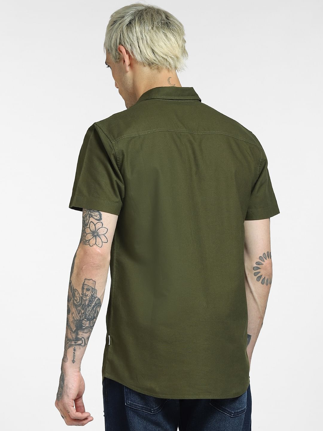 Green Half Sleeves Shirt