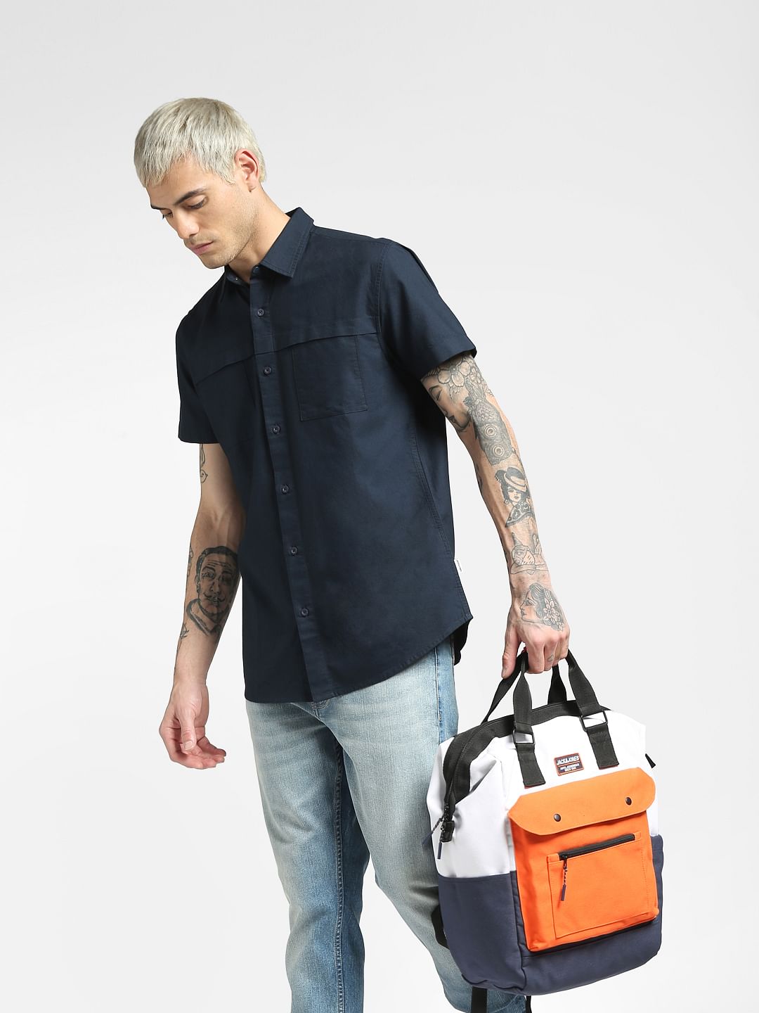 Blue Half Sleeves Shirt