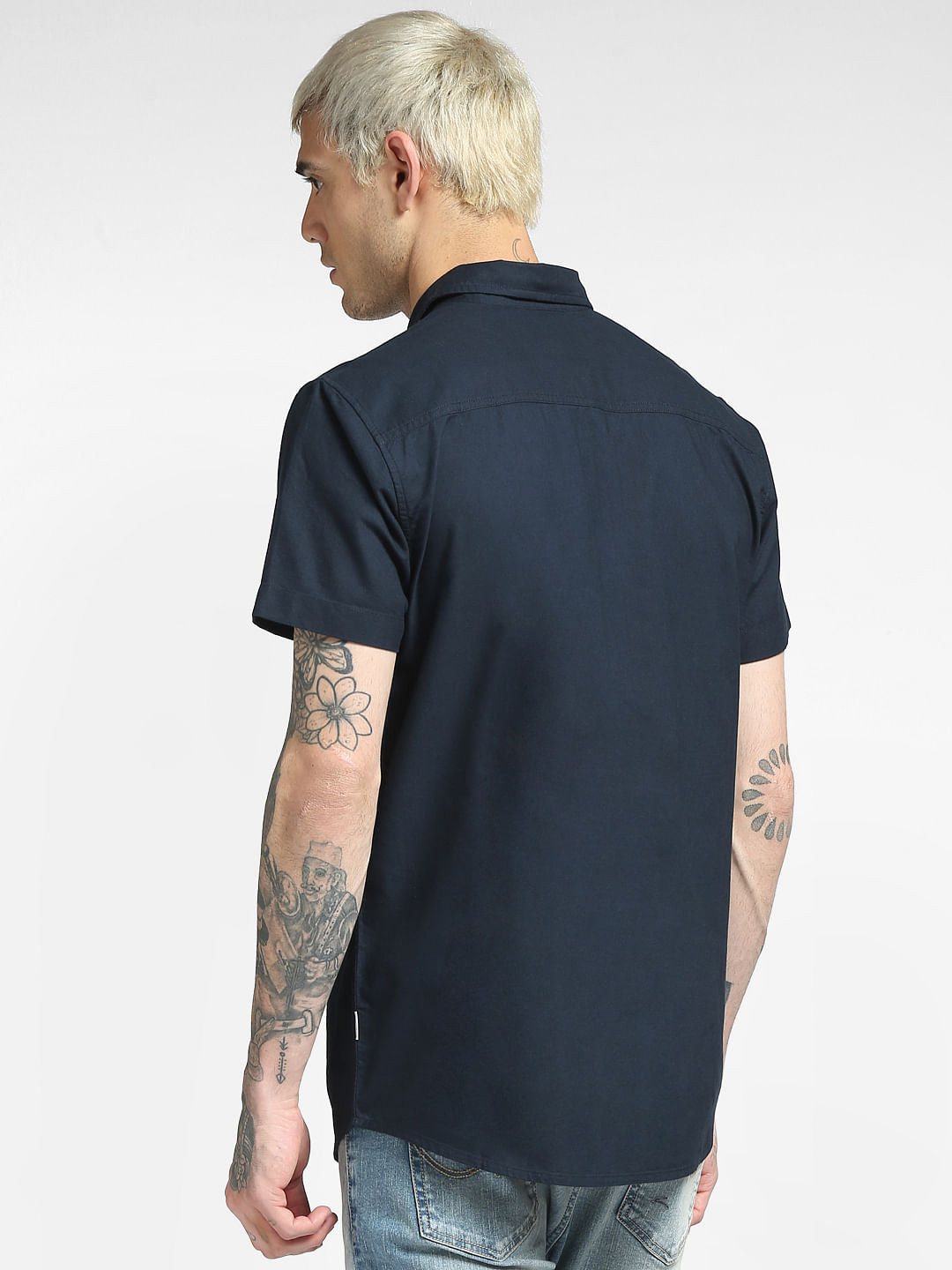 Blue Half Sleeves Shirt