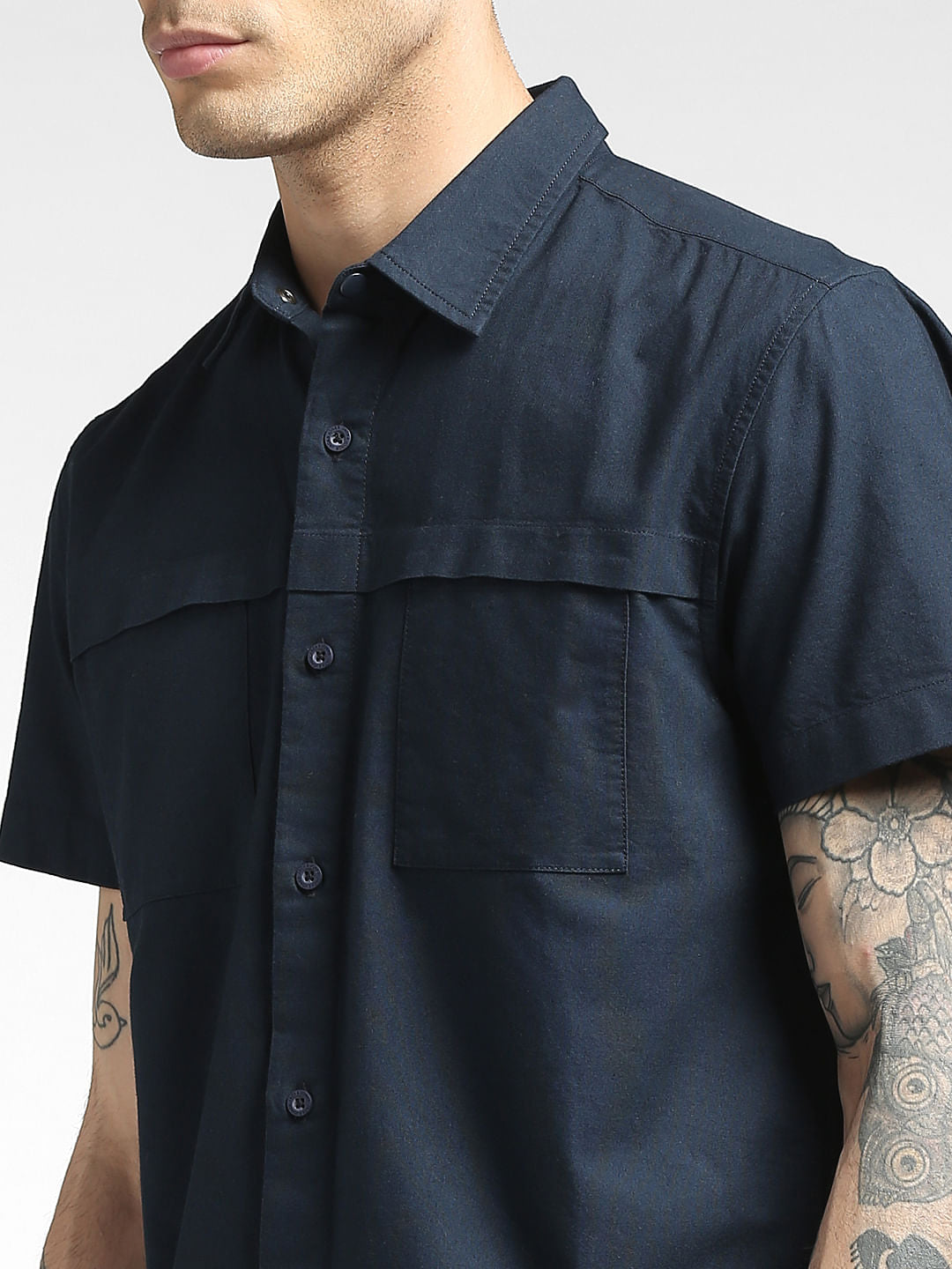 Blue Half Sleeves Shirt