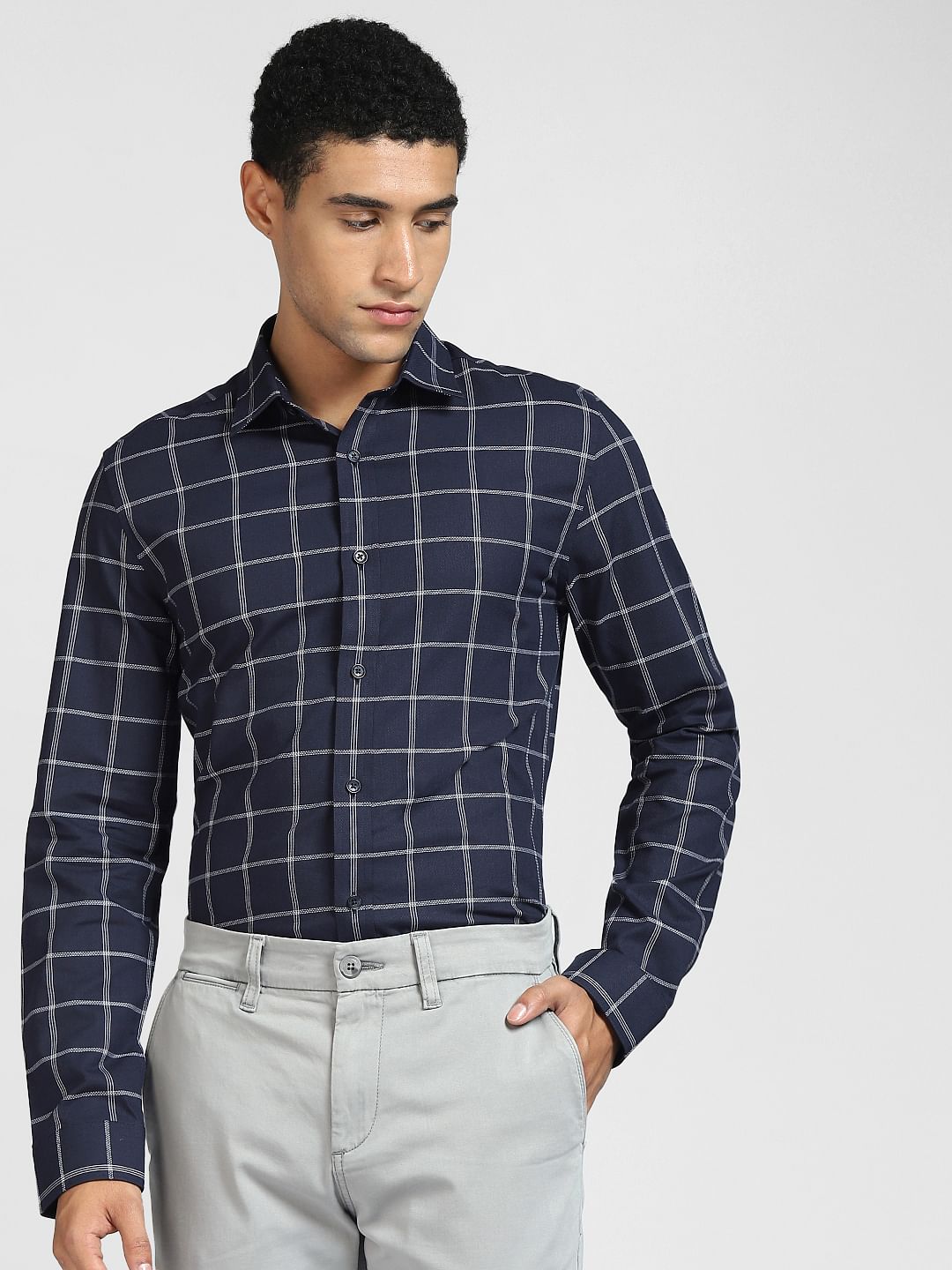 Blue Checks Full Sleeves Shirt