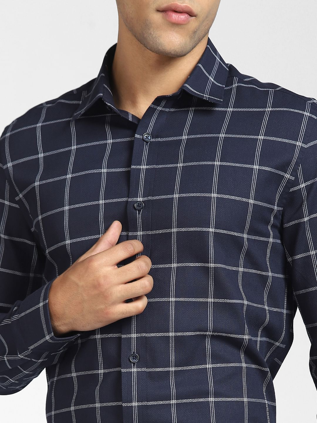 Blue Checks Full Sleeves Shirt
