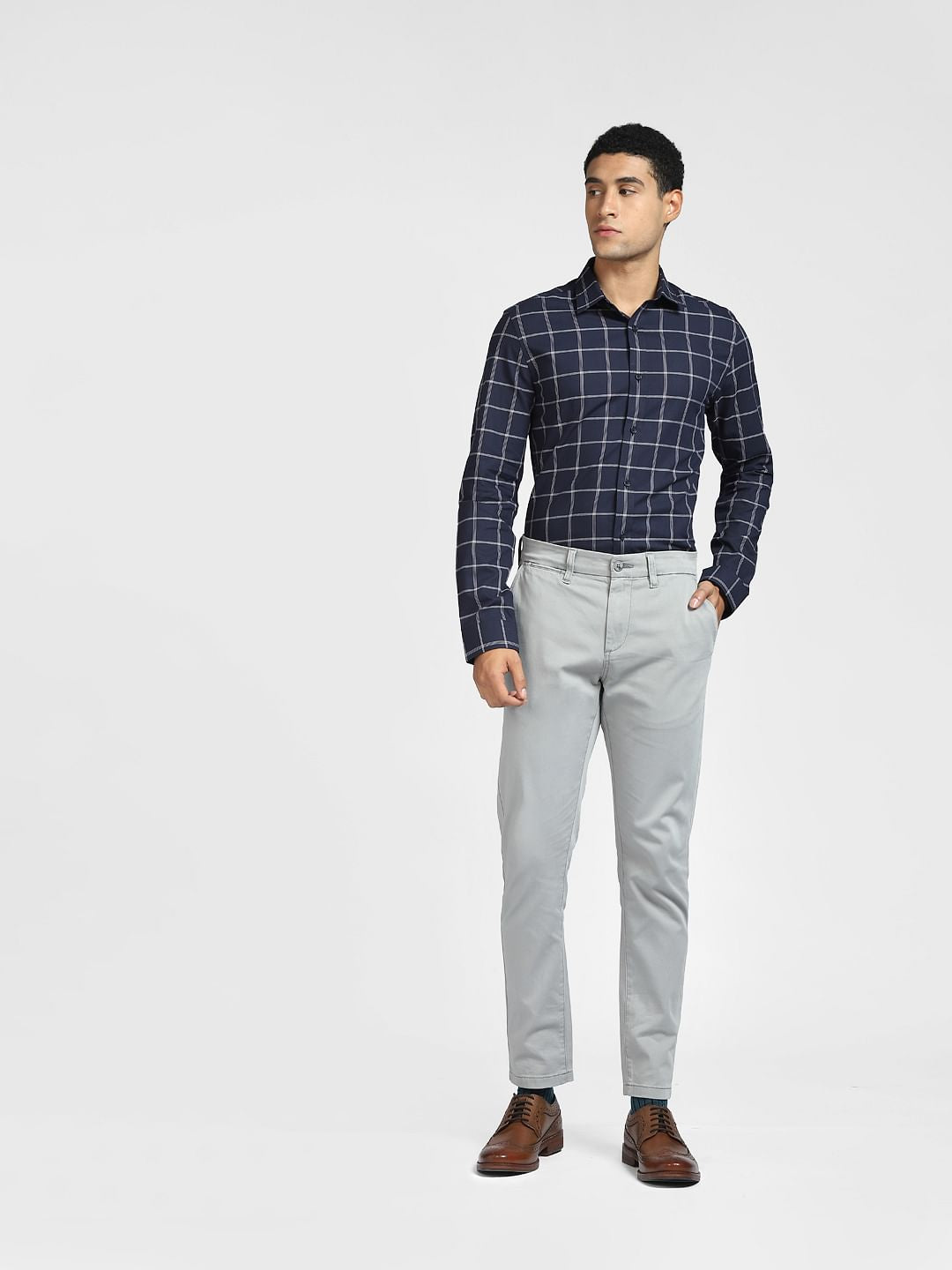 Blue Checks Full Sleeves Shirt