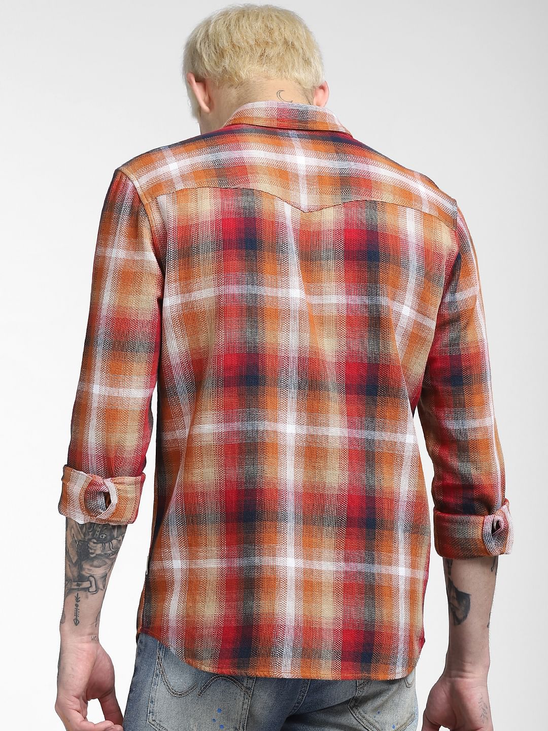 Red Check Full Sleeves Shirt