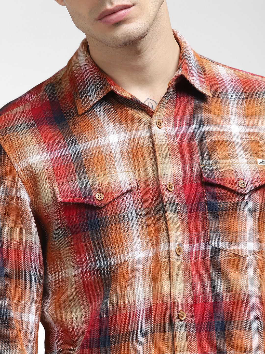 Red Check Full Sleeves Shirt