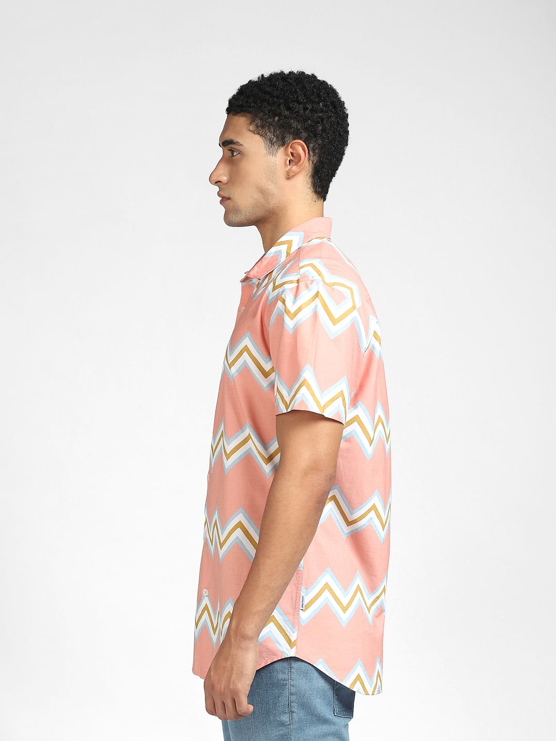 Pink Chevron Print Shirt