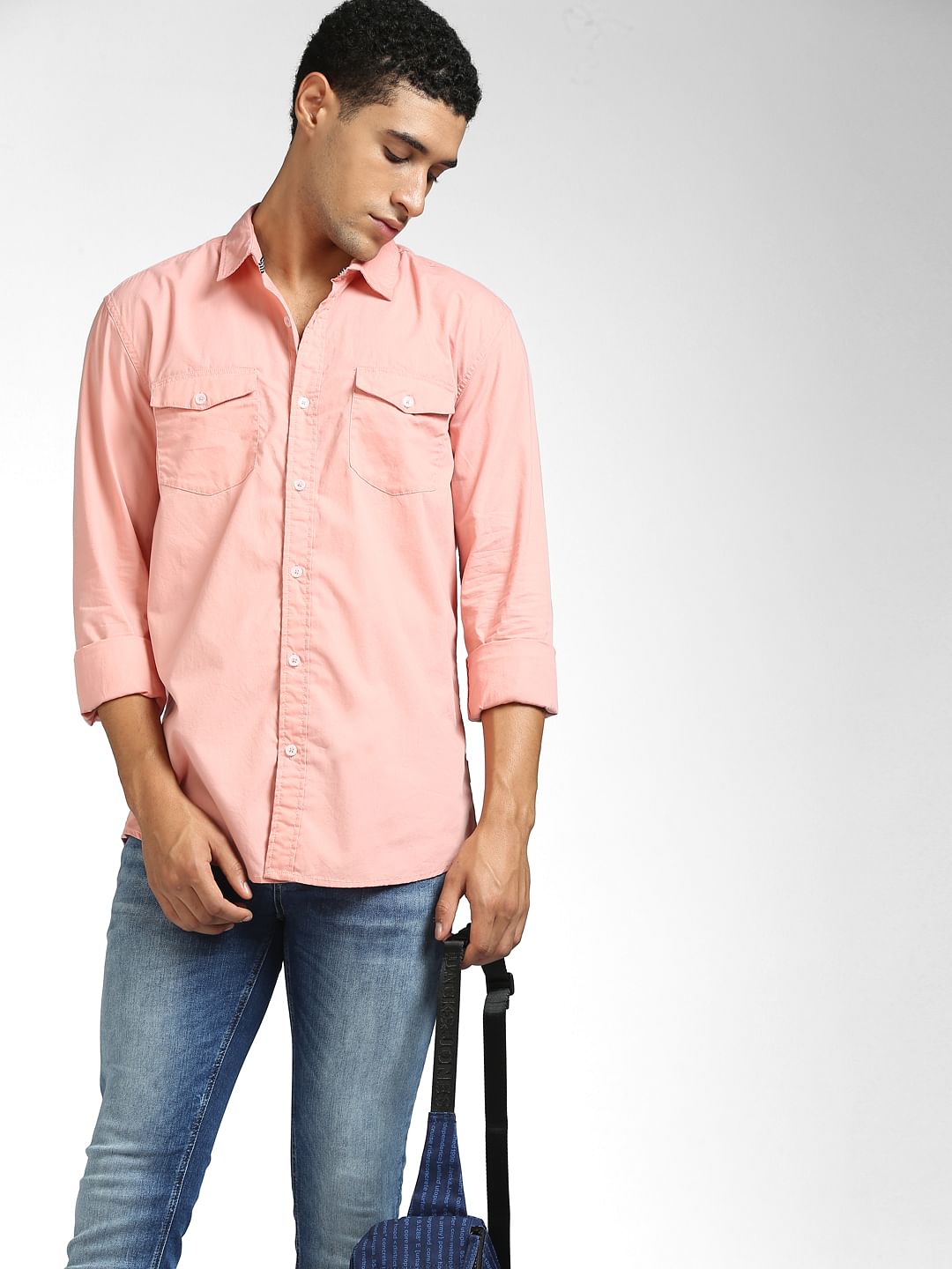 Pink Full Sleeves Shirt - S