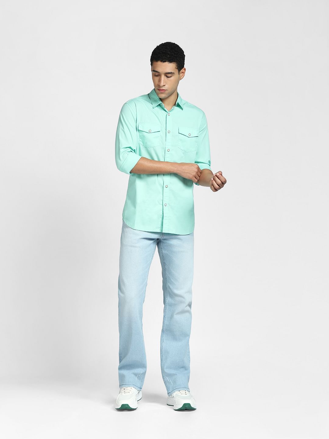 Green Full Sleeves Shirt