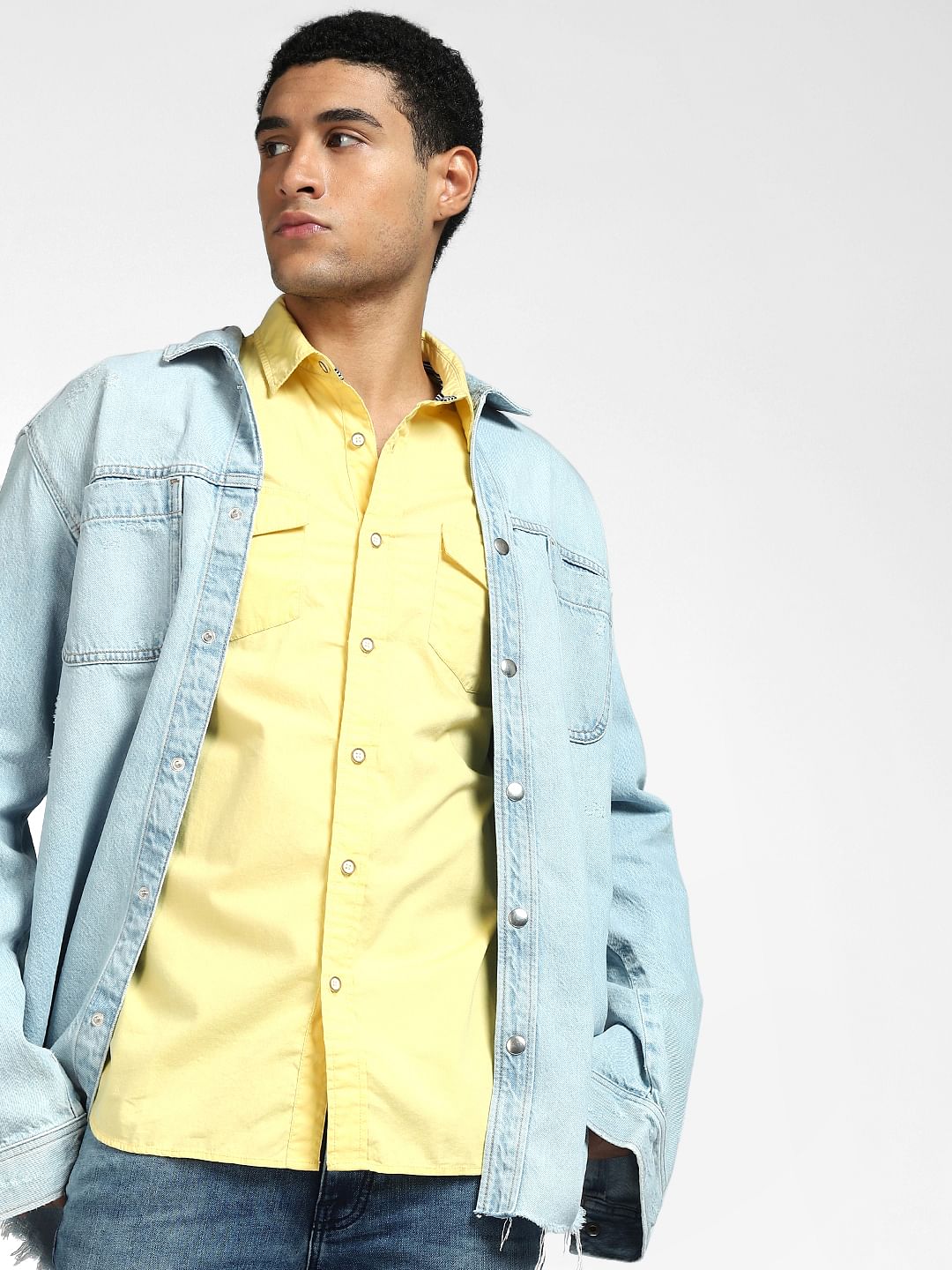 Yellow Full Sleeves Shirt - S