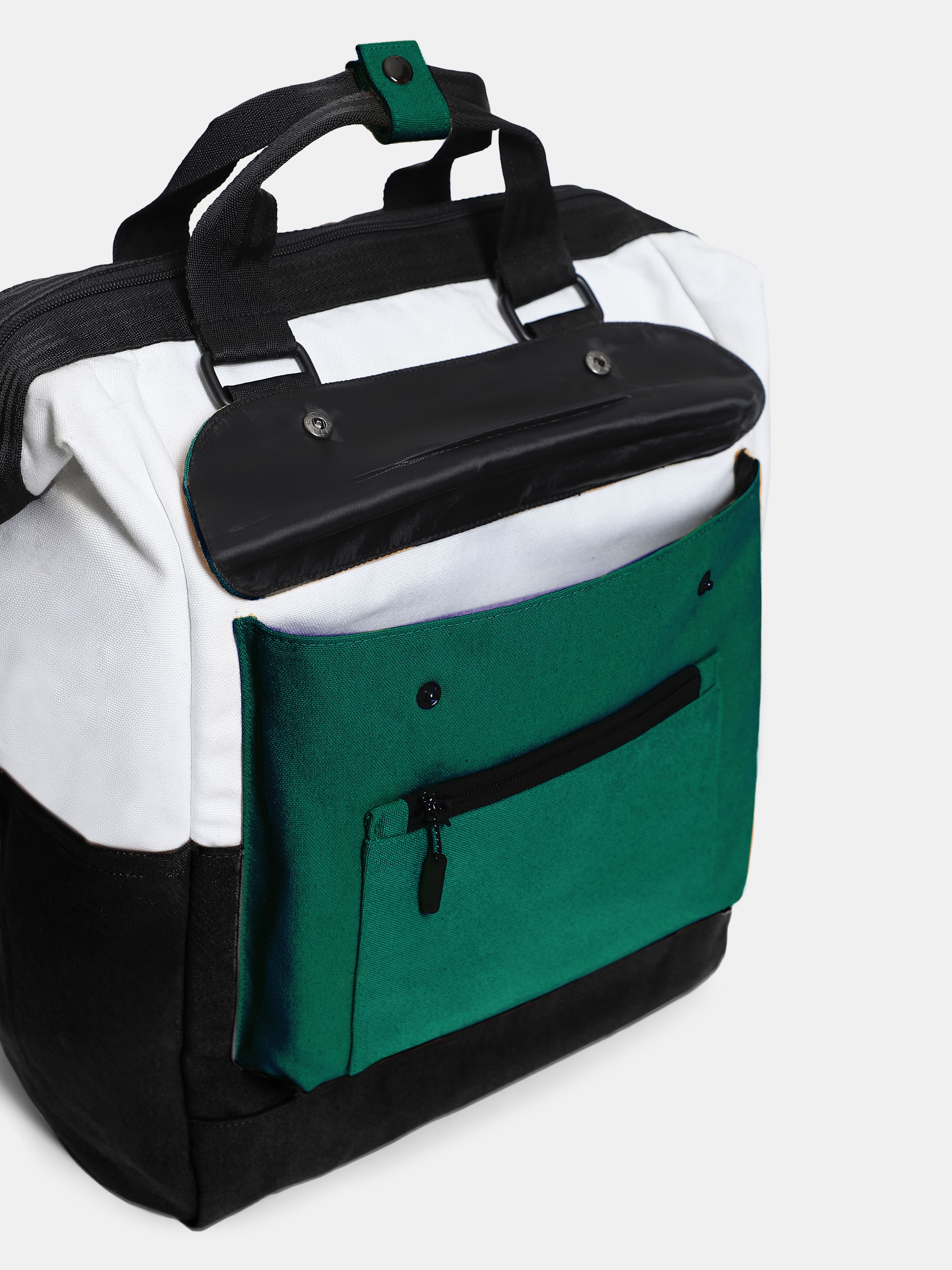 Black Colourblocked Backpack