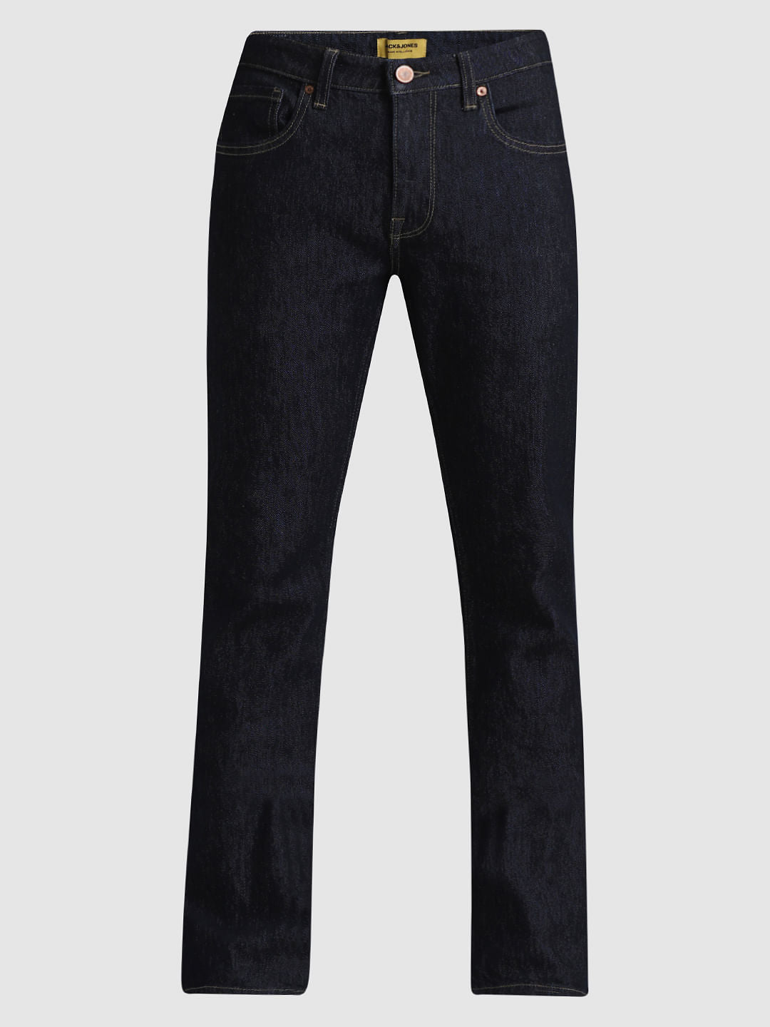 Dark Blue Mid Rise Clark Regular Fit Jeans
