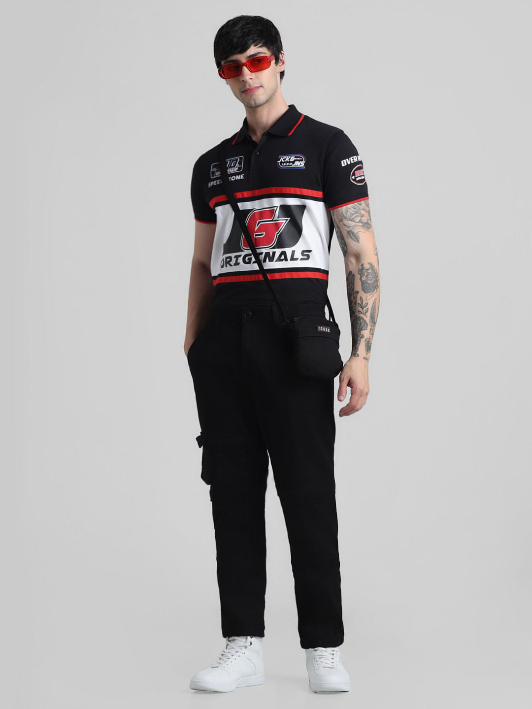 URBAN RACERS by Jack & Jones Black Low Rise Anti Fit Jeans