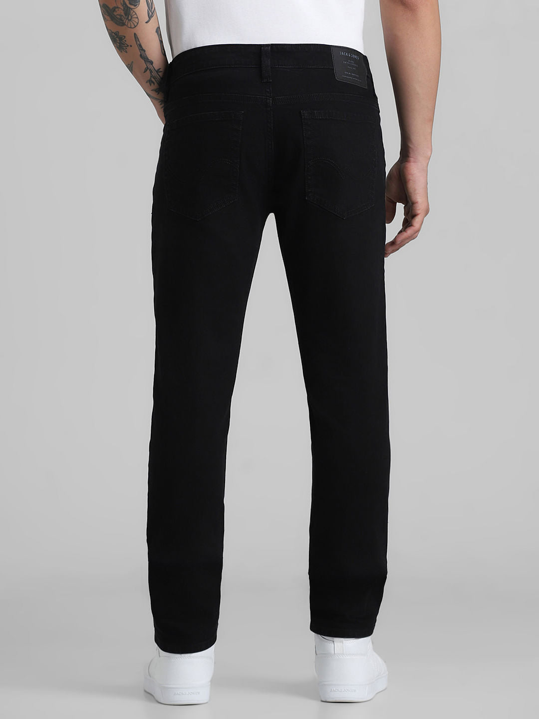 URBAN RACERS by JACK&JONES BLACK LOW RISE GLENN SLIM FIT JEANS