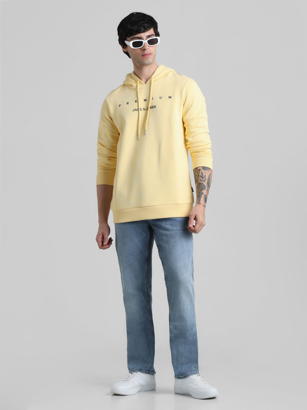 Blue Mid Rise Clark Regular Fit Jeans