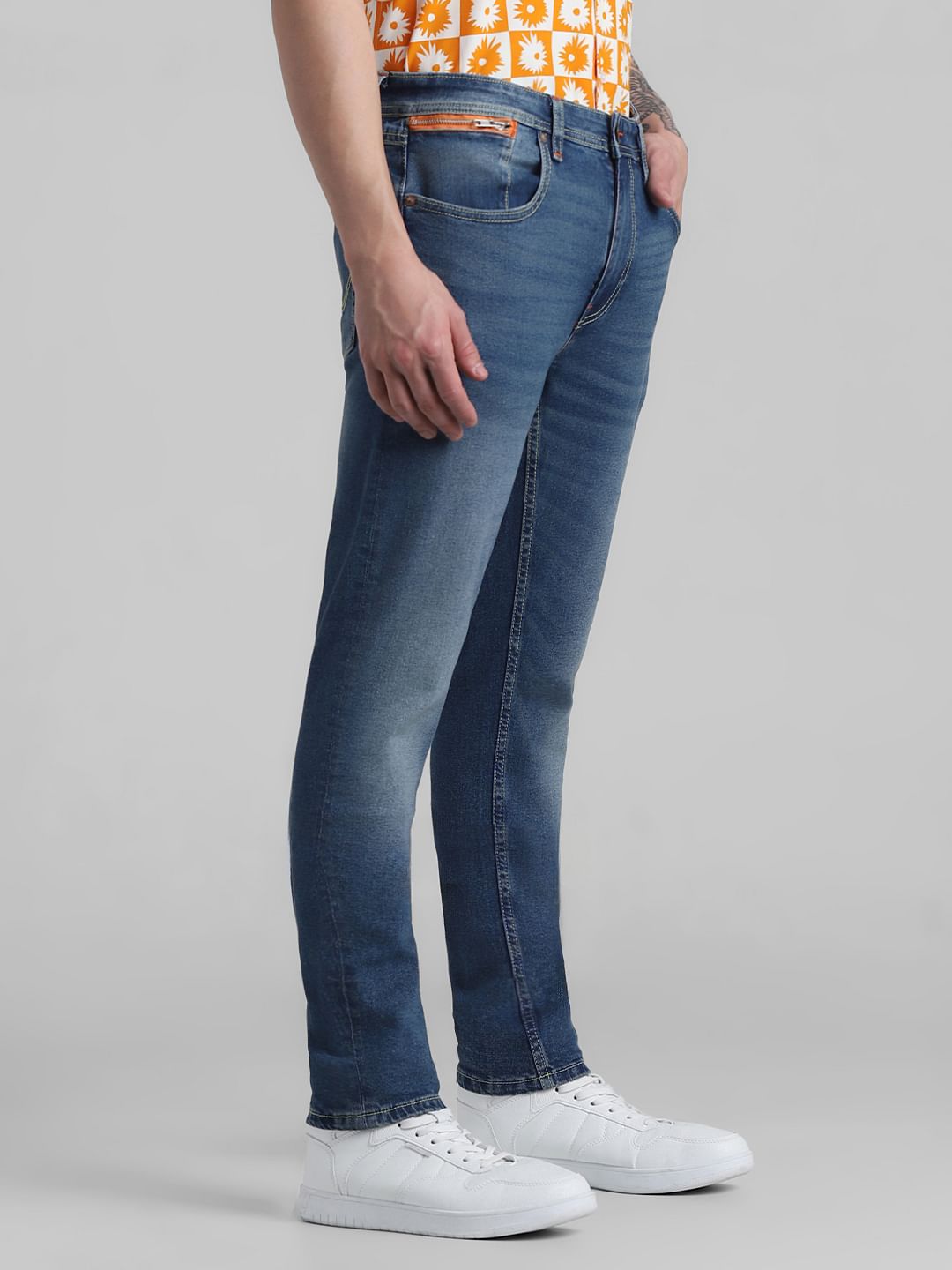 Blue Low Rise Ben Skinny Fit Jeans