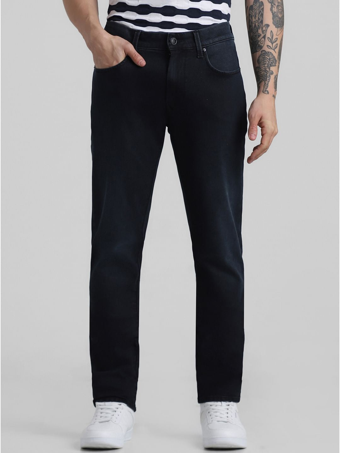 Dark Blue Low Rise Skinny Fit Jeans - 28/30