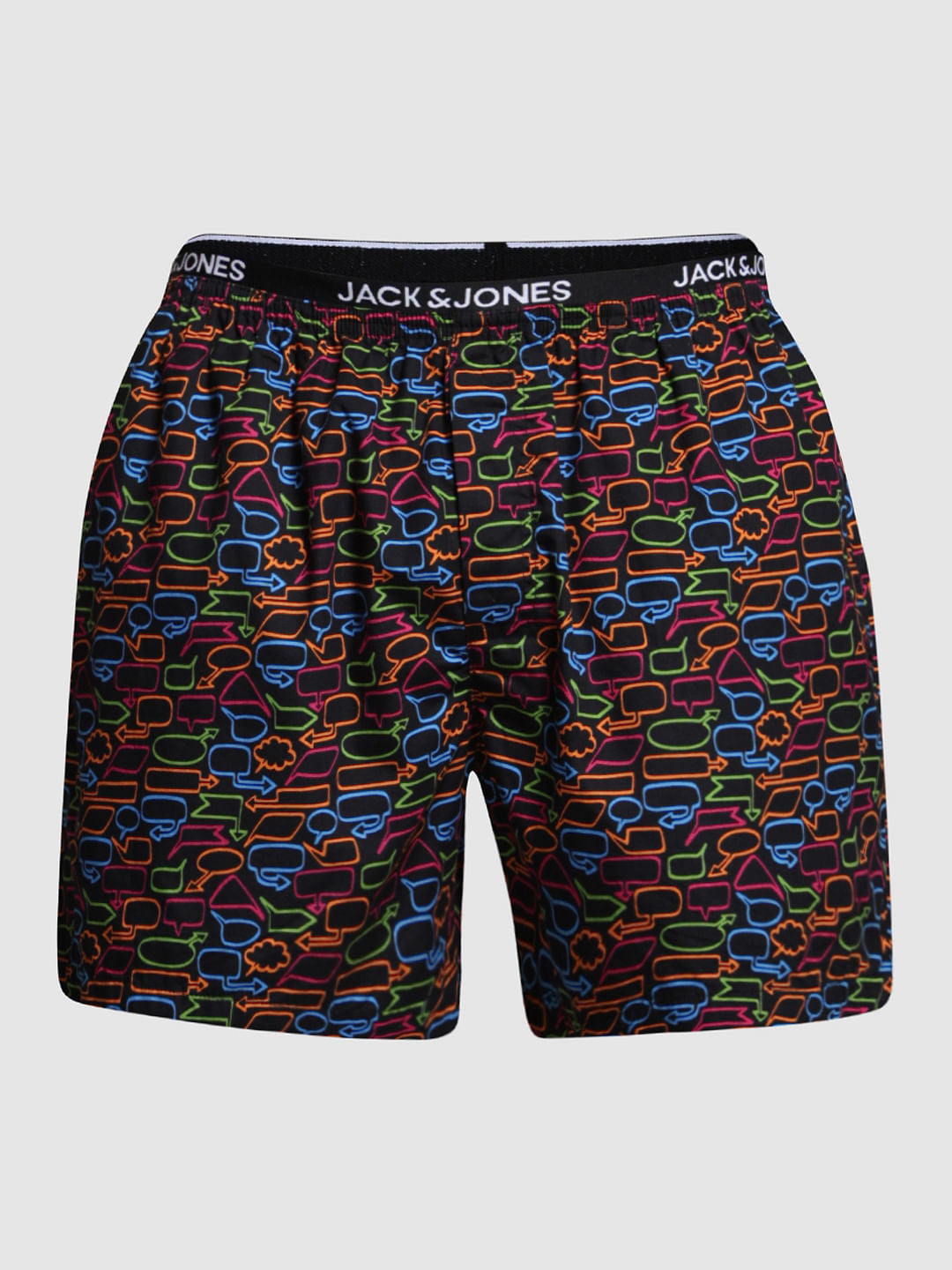 Black Printed Cotton Boxers