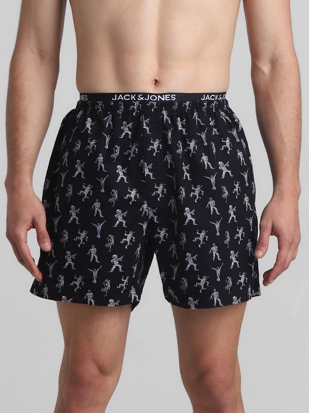 Black Dancing Mummy Print Boxers - S