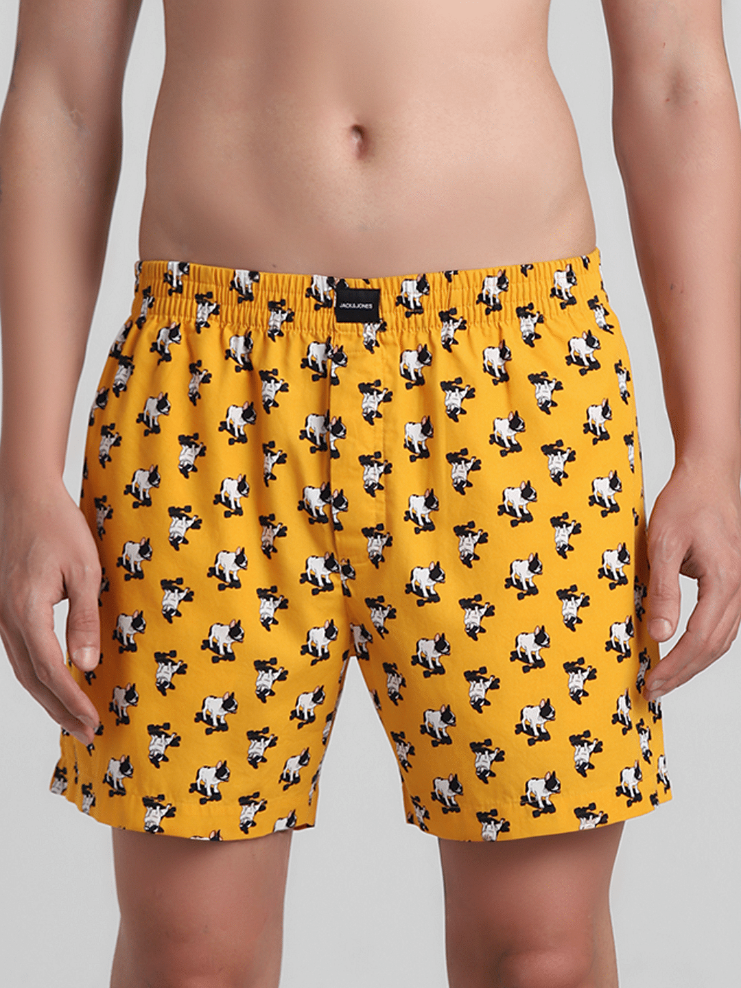 Orange Doggo Print Cotton Boxers - S