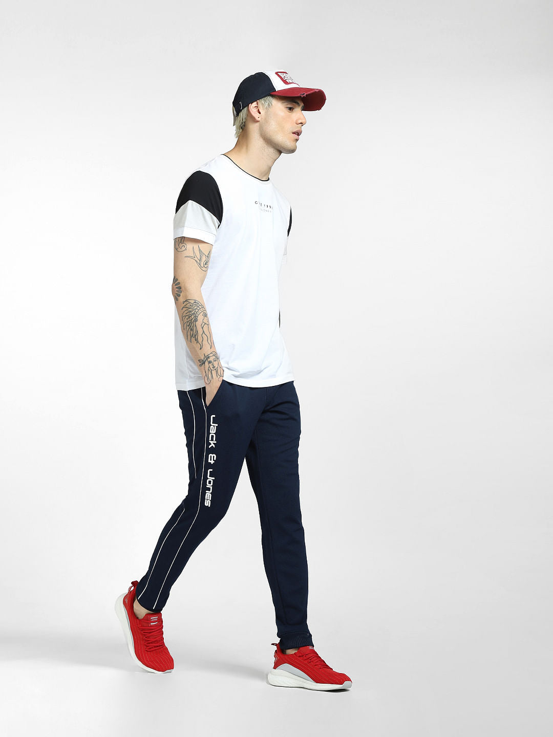 Blue Twill Sweatpants - S