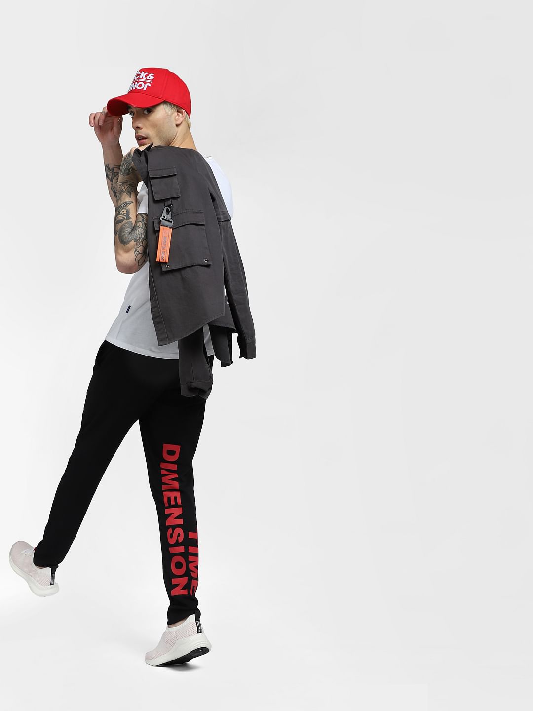 Black Printed Sweatpants - S