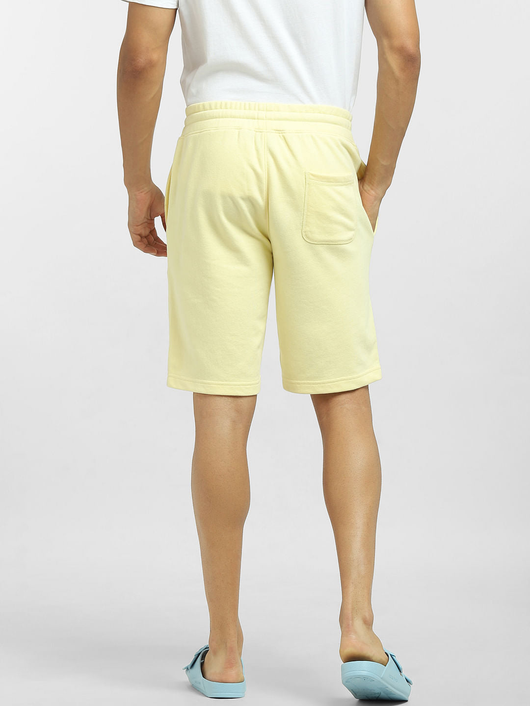 Yellow Mid Rise Sweatshorts