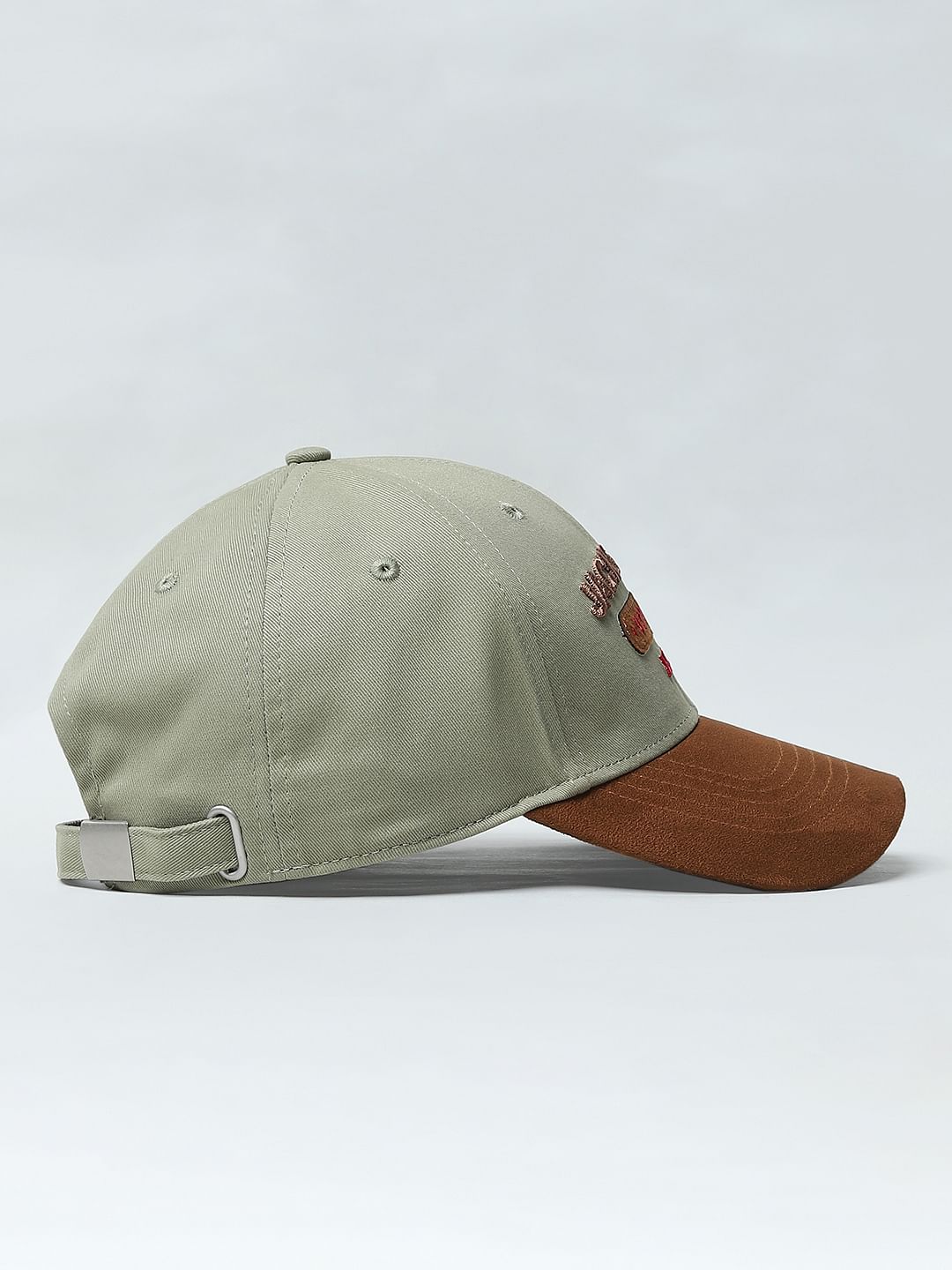 Light Green Colourblocked Baseball Cap
