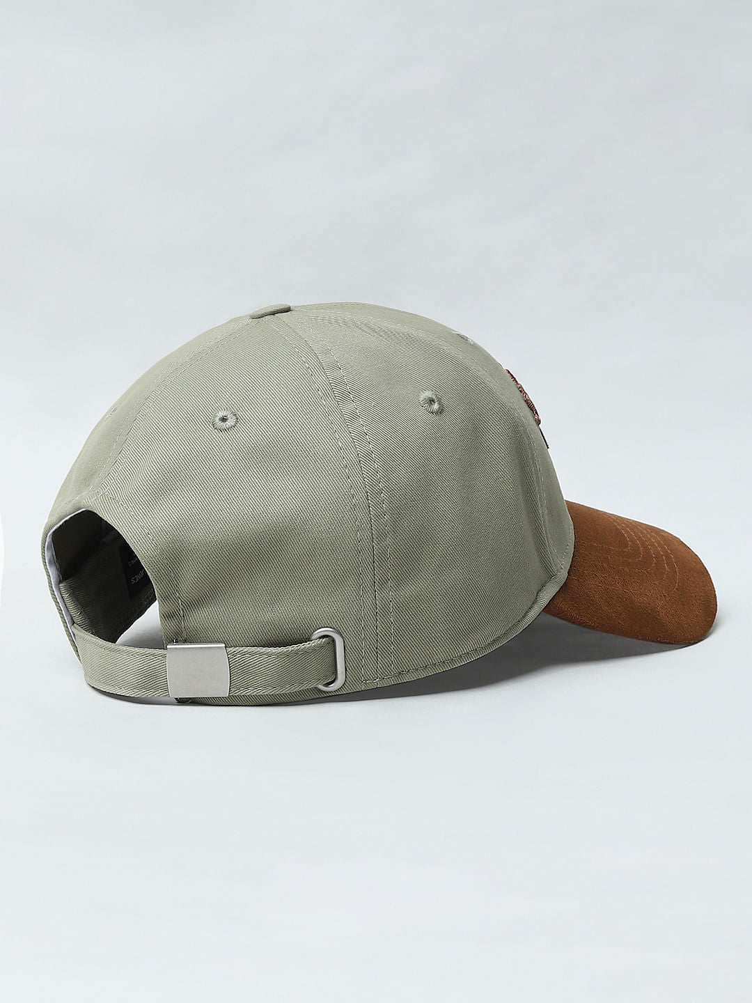 Light Green Colourblocked Baseball Cap