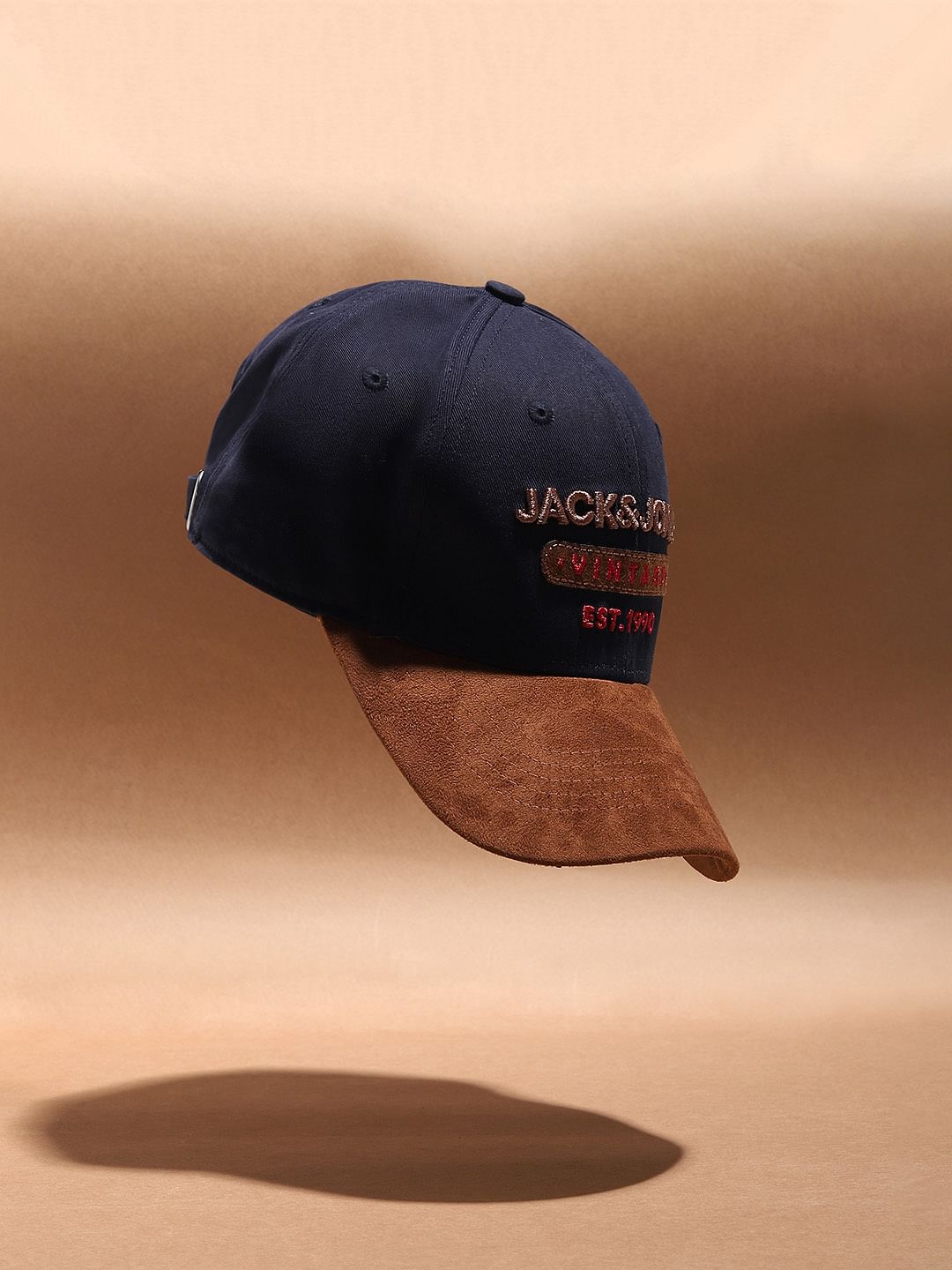 Blue Colourblocked Baseball Cap - ONE
