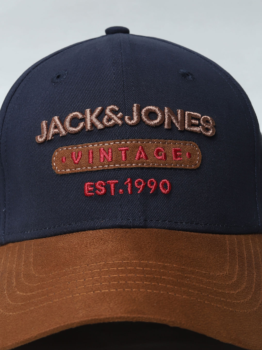 Blue Colourblocked Baseball Cap