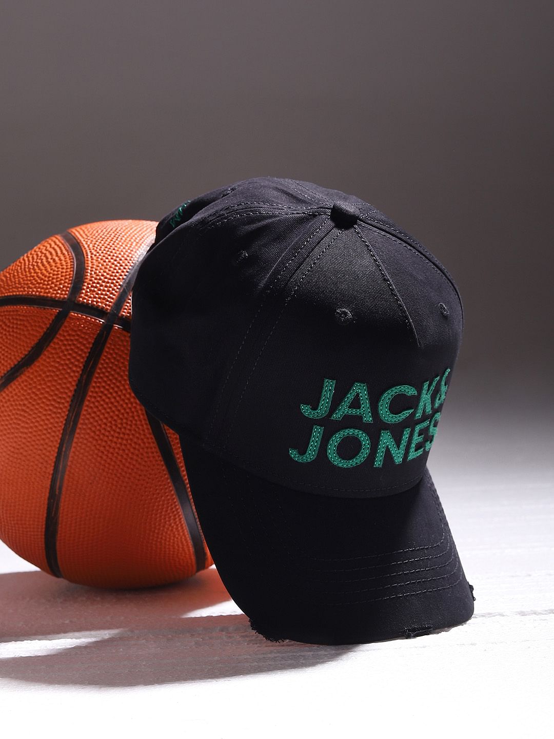 Black Distressed Baseball Cap - ONE