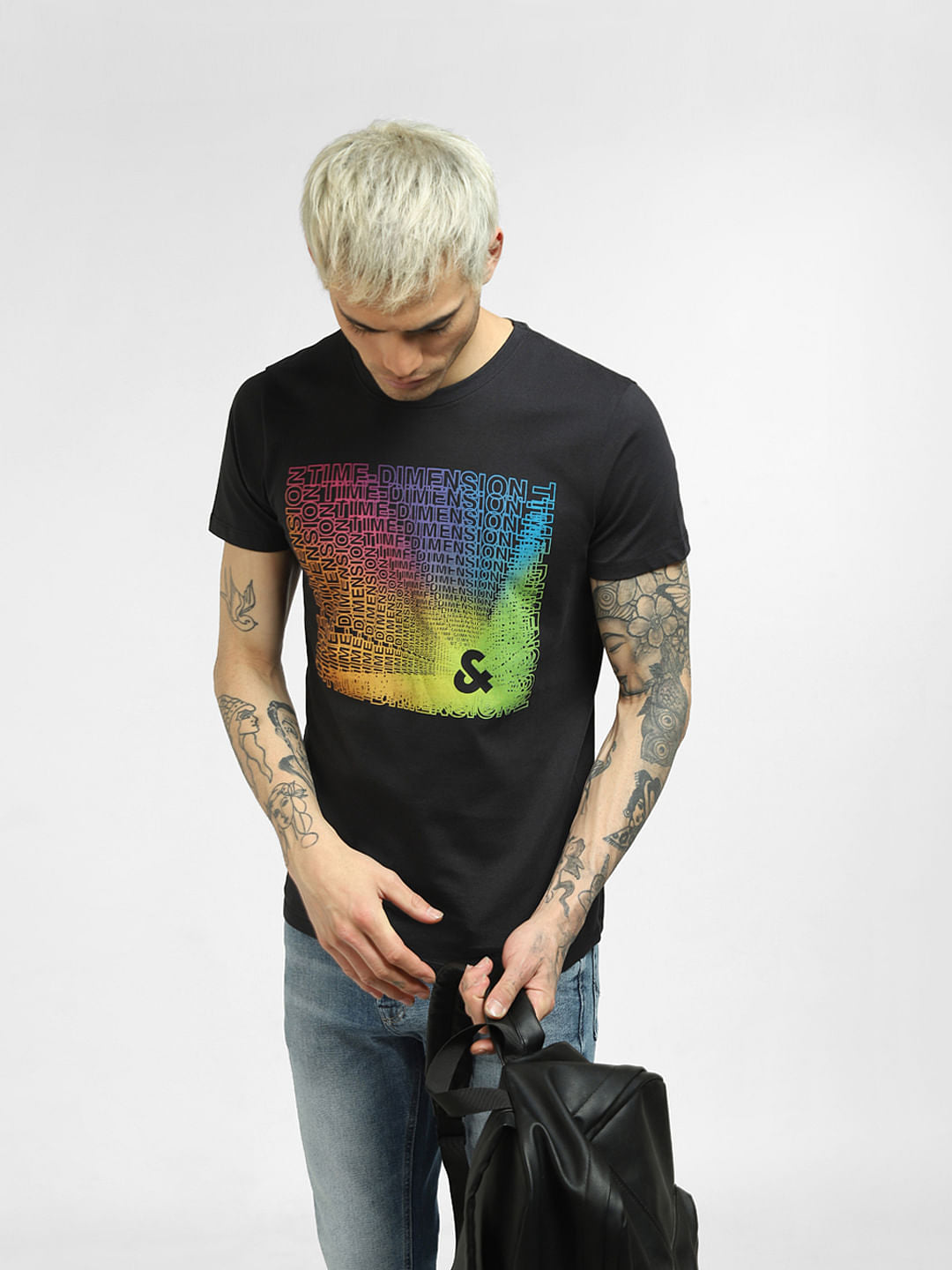 Black Graphic T-shirt - S