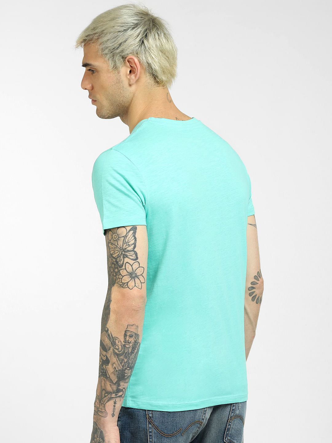 Green Graphic Crew Neck T-shirt