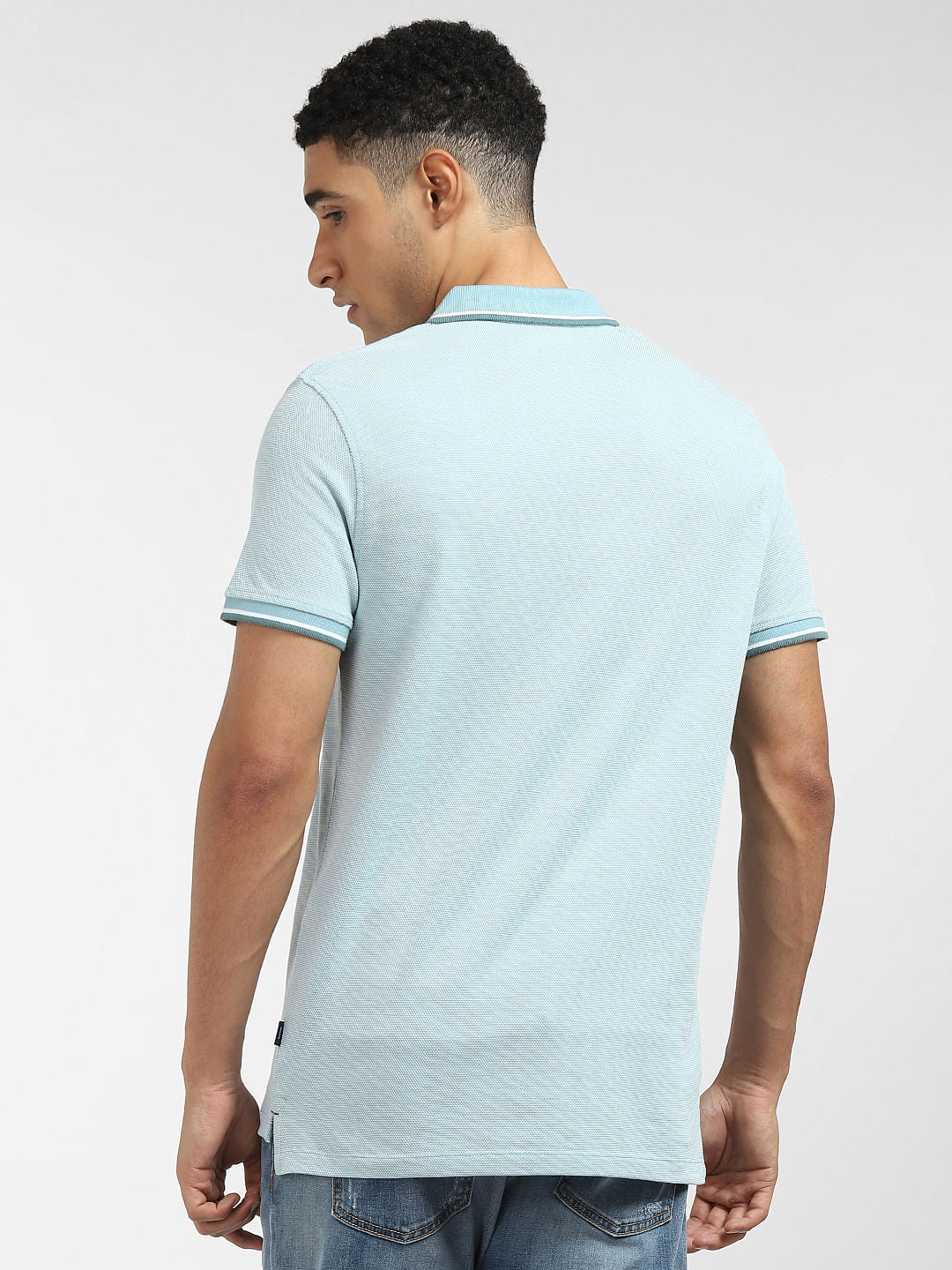 Blue Polo Neck T-shirt