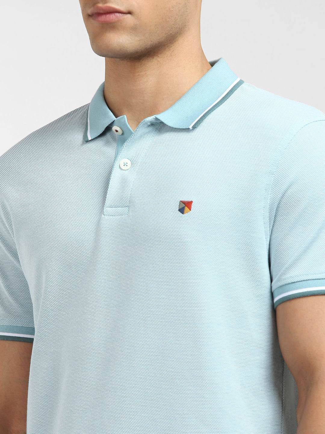 Blue Polo Neck T-shirt