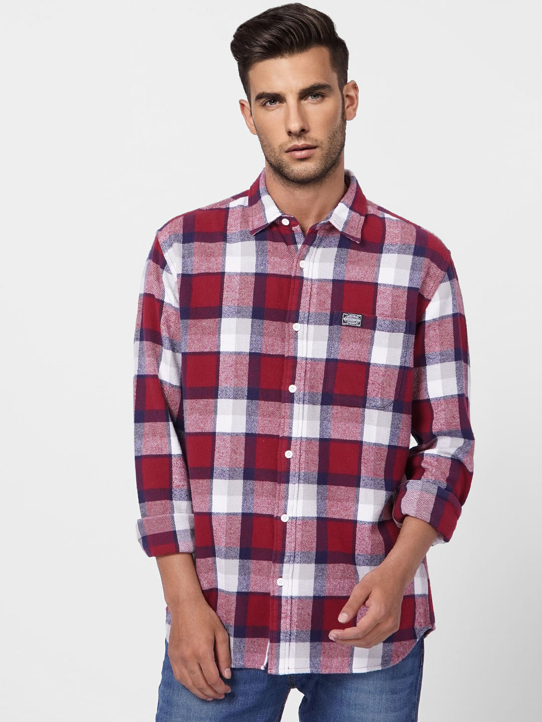 Red Check Full Sleeves Shirt