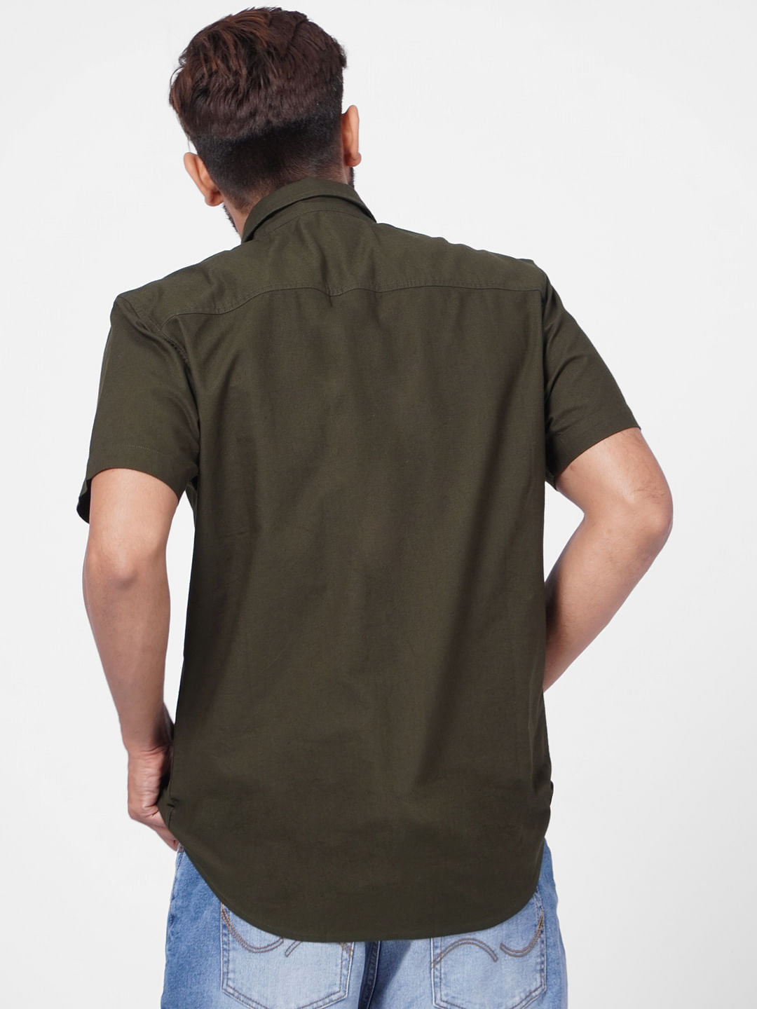 Olive Short Sleeves Shirt