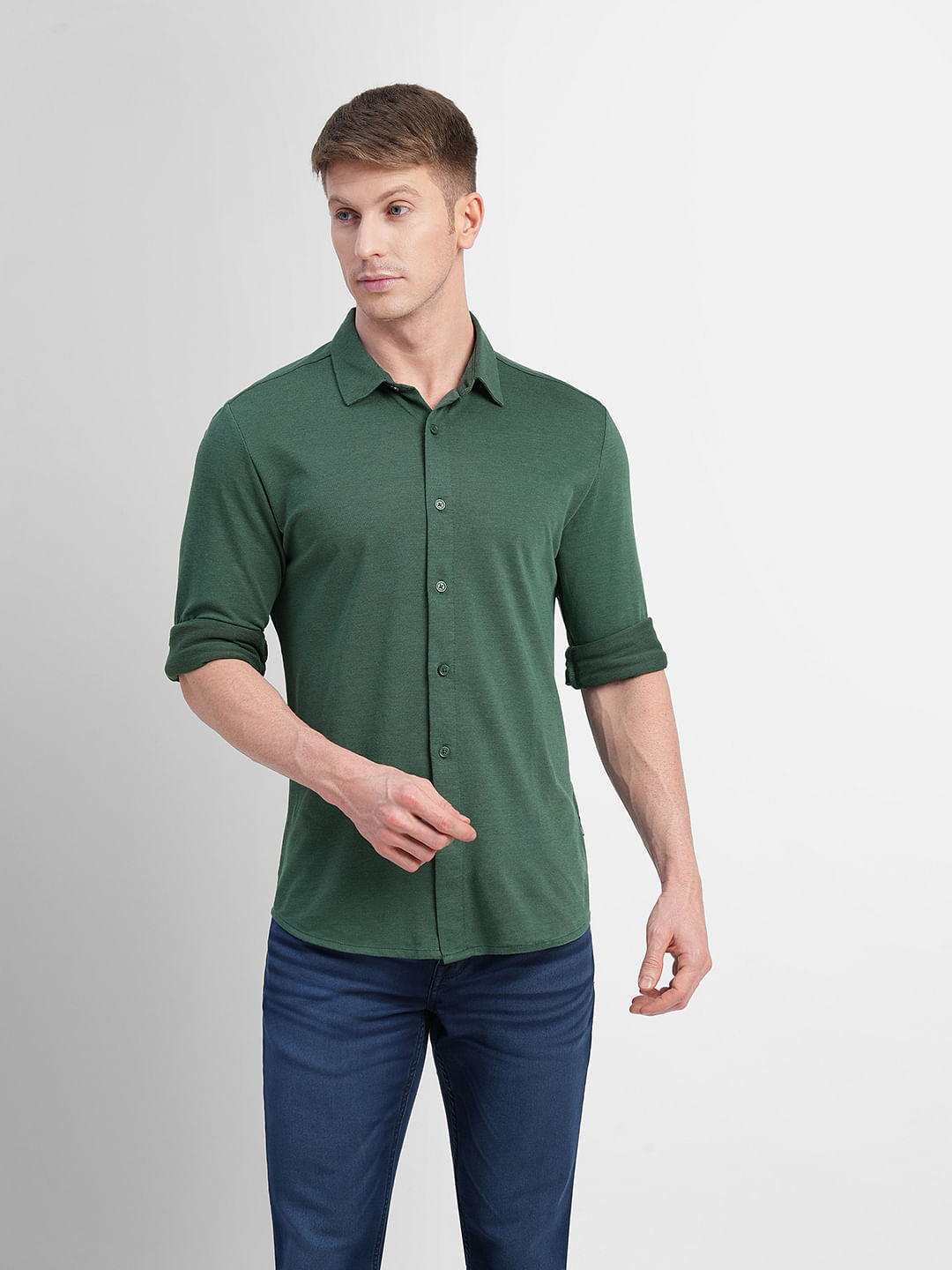 Green Full Sleeves Shirt