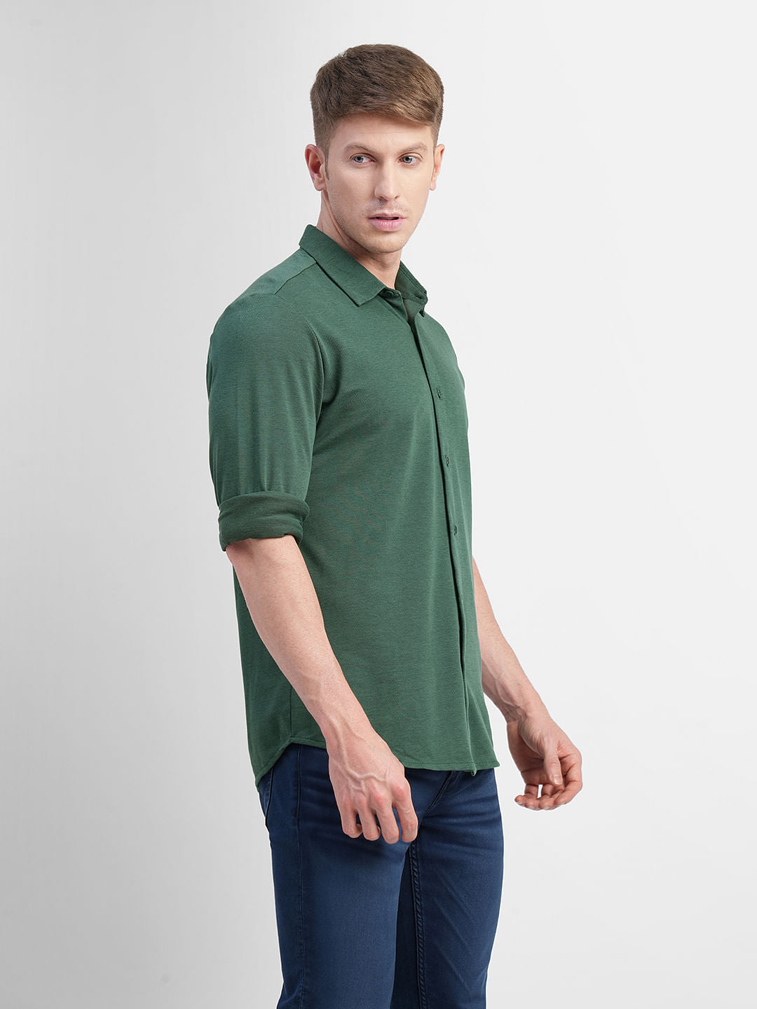 Green Full Sleeves Shirt