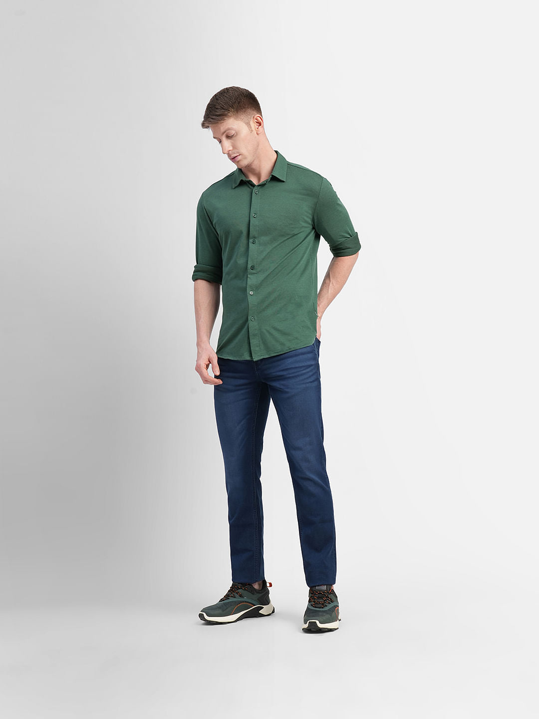 Green Full Sleeves Shirt