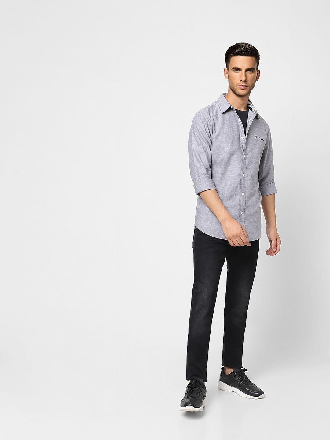 Grey Full Sleeves Shirt
