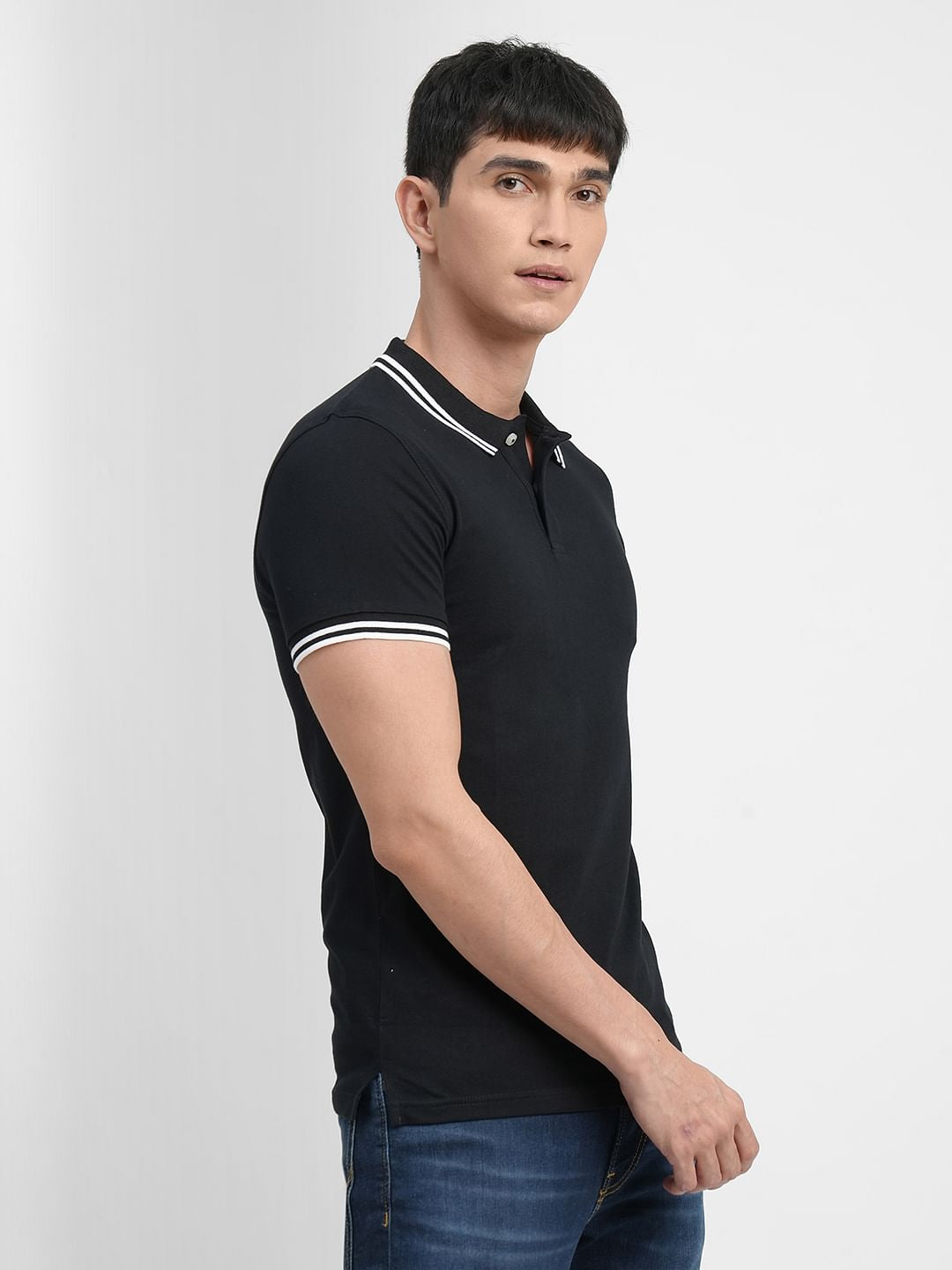 Black Polo Neck T-shirt