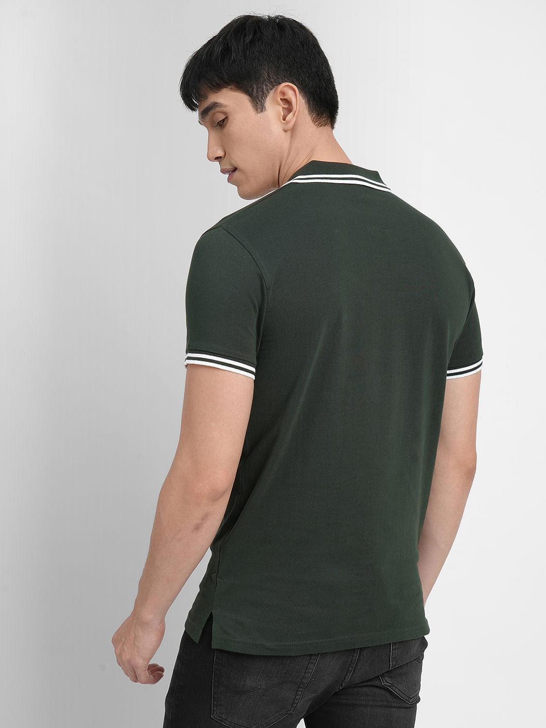 Dark Green Polo Neck T-shirt