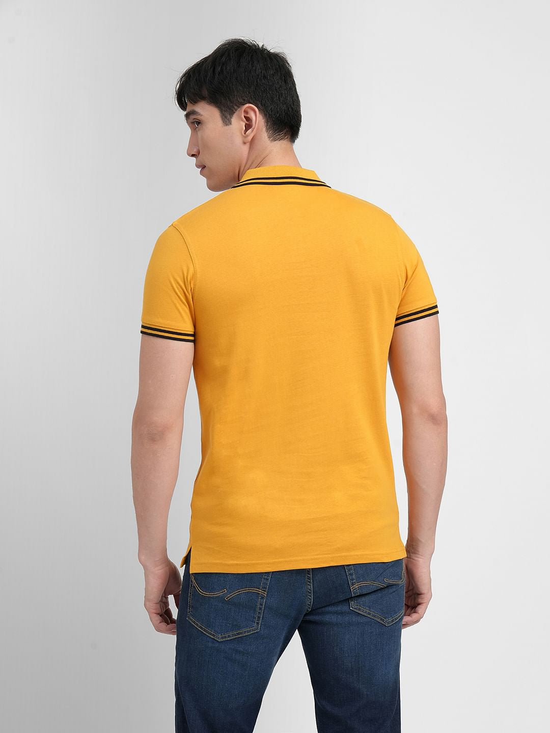 Yellow Polo Neck T-shirt