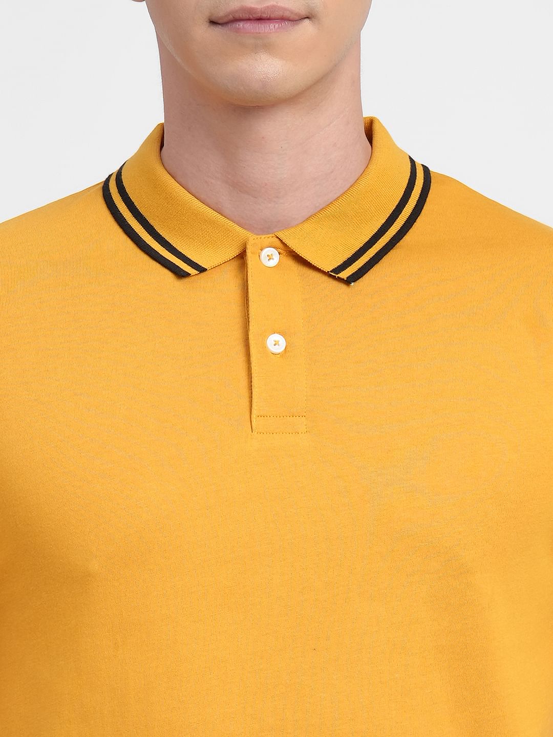 Yellow Polo Neck T-shirt