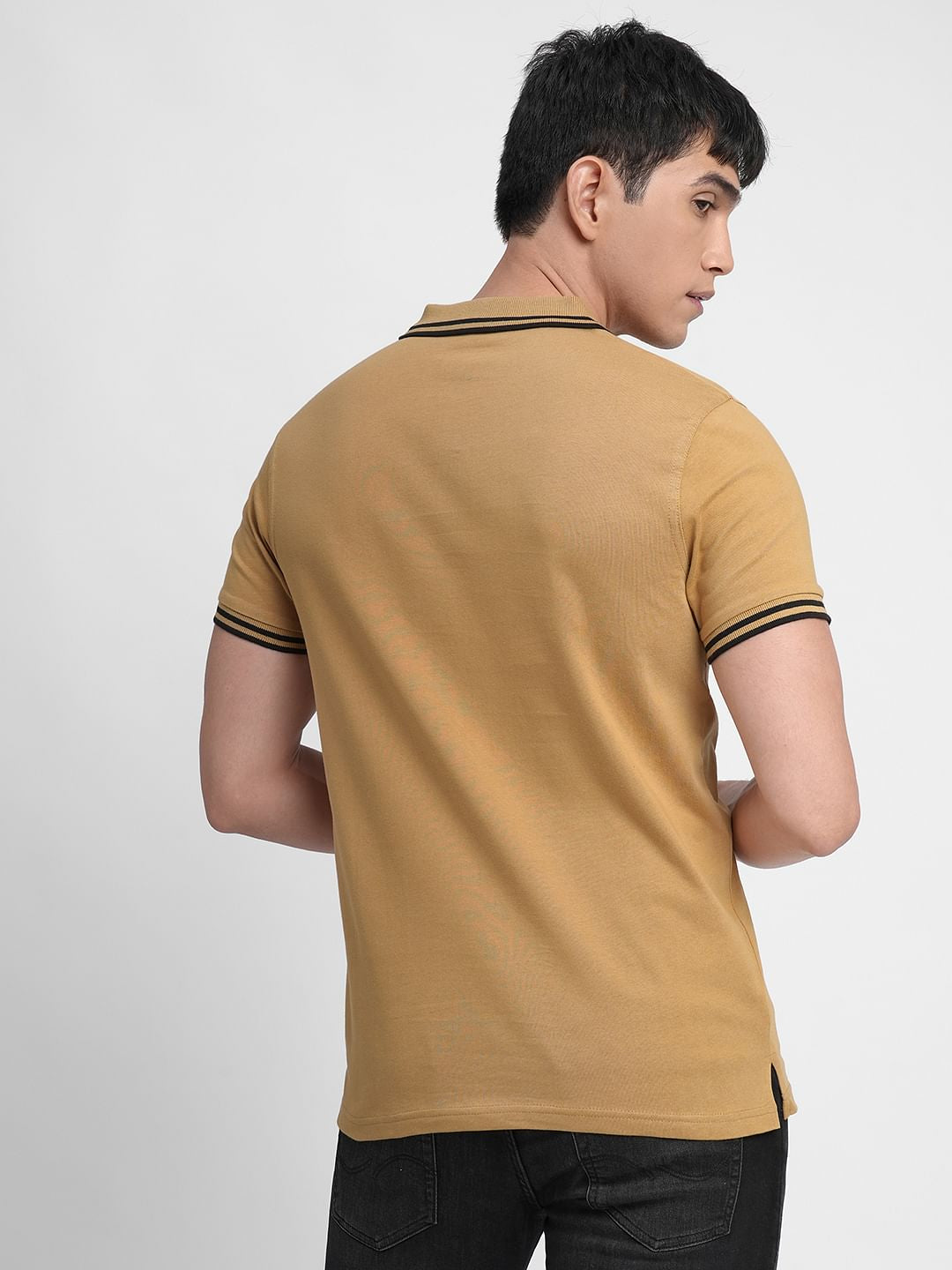 Brown Polo Neck T-shirt